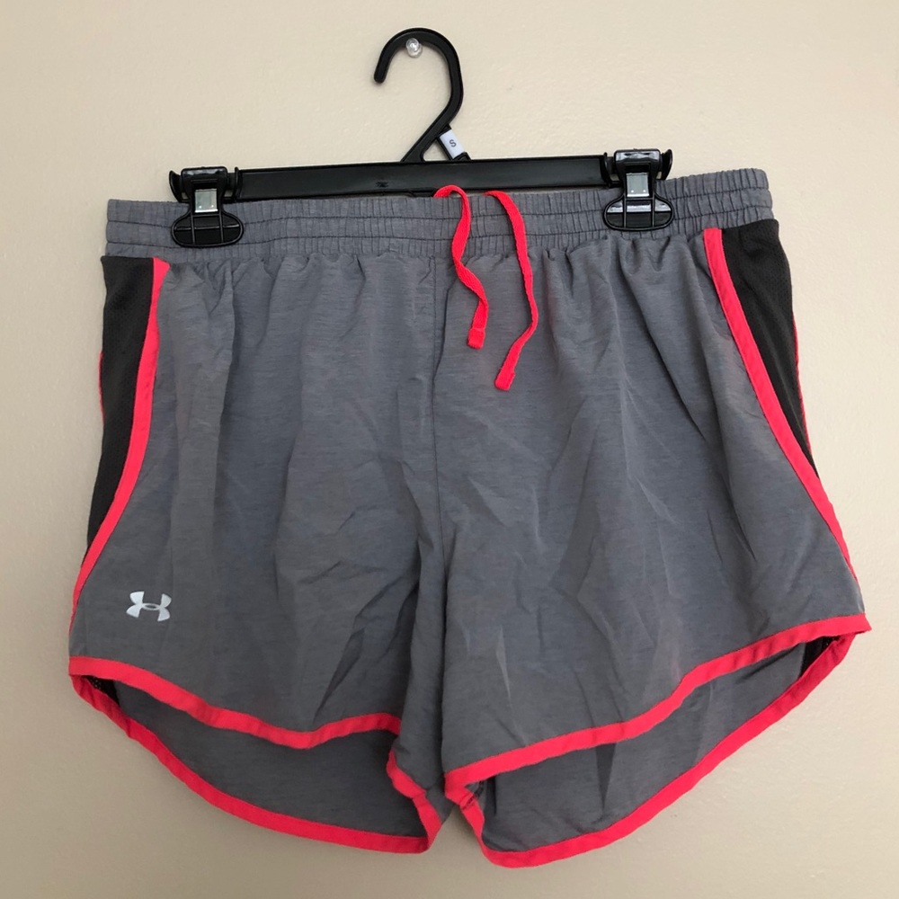 Pink and Gray Under Armour Shorts